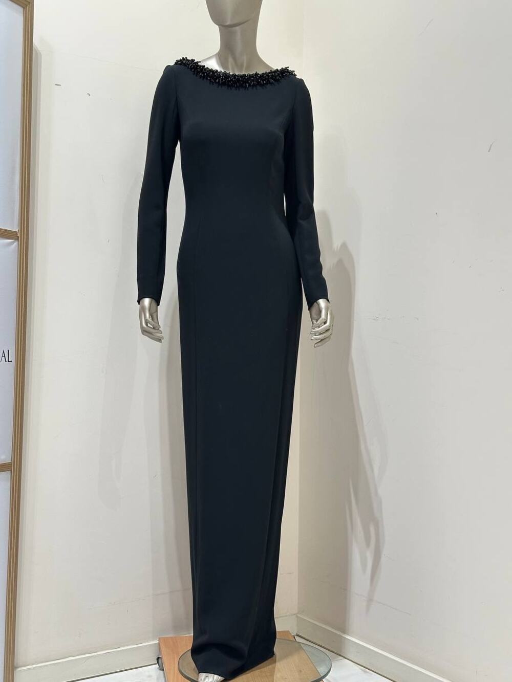 Christian Dior Paris Black Beaded Evening Gown Sz.38